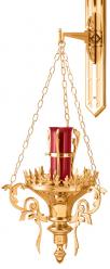  Sanctuary Wall Lamp | Hanging | 4-1/2\" x 31-1/2\" Backplate | Bronze Or Brass | Includes Chain 