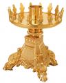  Altar Candlestick | Brass Or Bronze | Fleur De Lis 
