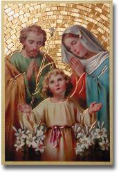 HOLY FAMILY MOSAIC PLAQUE 