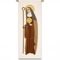  White Ambo/Lectern Cover - St. Clare of Assisi - Lucia Fabric 