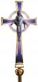  Processional Cross | 90” | Bronze Or Brass | Risen Lord | Purple Accent 