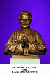  St. John/Don Bosco Bust Statue in Fiberglass, 30\" x 20\" 