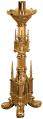  Processional Candlestick | 44" | Bronze Or Brass | Footed Base 