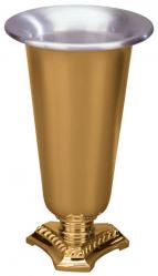  Altar Vase | 11\" | Bronze Or Brass | Triangular Base 