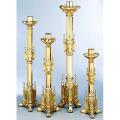  Altar Candlestick | 9 Sizes | Brass Or Bronze |Footed Base | Ornate Style 