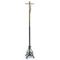  Standing Floor Wrought Iron Processional Cross/Crucifix - 78"Ht 