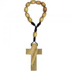  Decade Olive Wood Bead Rosary (4 pc) 