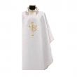  IHS & Cross Chasuble/Dalmatic in Damask Fabric 