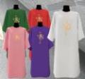  IHS & Cross Chasuble/Dalmatic in Damask Fabric 