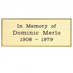  Contributor/Memorial/Donor Recognition Brass Engraving/Memorial Plates 