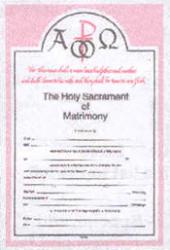  Marriage/Wedding/Unity Certificate (50/pad) 