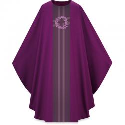  Purple Gothic Chasuble - Crown of Thorns Motif - Pius Fabric 