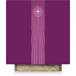  Purple \"Advent Star\" Altar Cover - Pius Fabric 