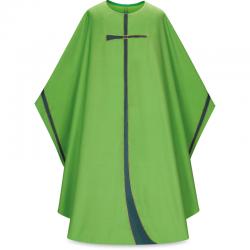  Green Gothic Chasuble - Dupion Fabric 