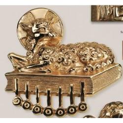  Satin Finish Bronze \"Lamb of God\" Symbol/Emblem: Style 5132 - 10.5\" Ht 