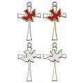  White Cross/Holy Spirit Neck Medal/Pendant Only 