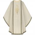  Ecru Gothic Chasuble - Moire Fabric 