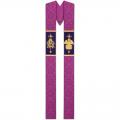  Purple Overlay Stole - Duomo Fabric 