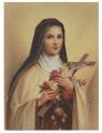  ST. THERESE SMALL GOLD EMBOSSED PLAQUE 
