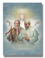  ST. JOHN PAUL II AND JOHN XXIII SMALL GOLD EMBOSSED PLAQUE 