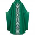  Green Gothic Chasuble - Dupion Fabric 