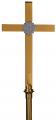  Processional Cross | 18” | Bronze Or Brass | 54” Staff | Two-Tone 