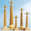  Altar Candlestick | 8 Sizes | Brass Or Bronze | Square Base & Column 