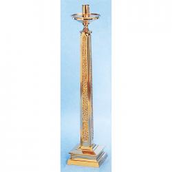  Paschal Candlestick | 44\" | Brass Or Bronze | Ornate Square Column & Base 