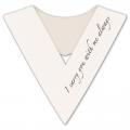  White Lectern Cowl Scapular - I Carry You... - Dupion Fabric 