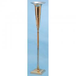  Standing Altar Vase | 17-1/2\" | Bronze Or Brass | Adjustable Height | Square Base 