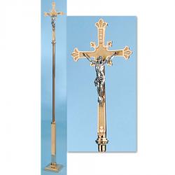  Processional Crucifix | 90\" | Bronze Or Brass | Budded Cross 