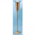  Standing Altar Vase | 12"| Bronze Or Brass | Adjustable Height | Square Base 