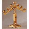  Altar Candelabra | 7 Lite | Bronze Or Brass | Fixed Arm | Square Base 