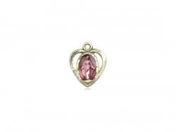  Miraculous/Heart Pink Enameled Neck Medal/Pendant Only 