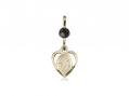 Guardian Angel Neck Medal/Pendant Only w/Bead - Black 