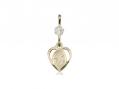  Guardian Angel Neck Medal/Pendant Only w/Bead - Crystal - April 