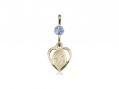  Guardian Angel Neck Medal/Pendant Only w/Bead - Light Sapphire 