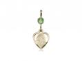  Guardian Angel Neck Medal/Pendant Only w/Bead - Peridot - August 