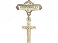  Crucifix Baby Badge 