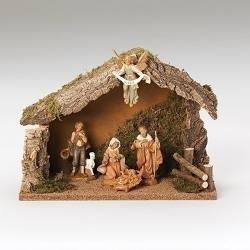  \"Five Figure\" Italian Christmas Nativity Set With Stable 