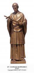  St. Charles Borromeo Statue in Linden Wood (Custom) 