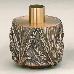  Combination Finish Bronze Altar Candlestick: 5757 Style - 1 1/2\" Socket 