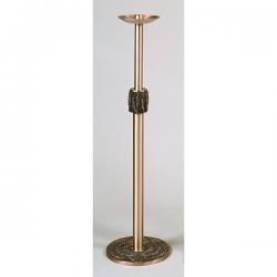  Processional High Polish Finish Floor Bronze Candlestick: 5757 Style - 44\" Ht - 1 1/2\" Socket 
