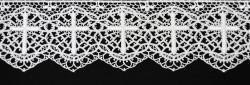  Swiss Schiffli Embroidered 3\" Lace Edging & Insertion for Altar Cloth 