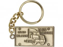  God Bless This Truck Keychain 