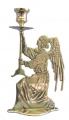  Angel Candle Holder in Shiny Brass - Faces Left, 9.75". 