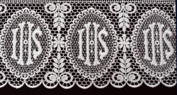  Swiss Schiffli Embroidered 5 1/2\" Lace Edging & Insertion for Altar Cloth 