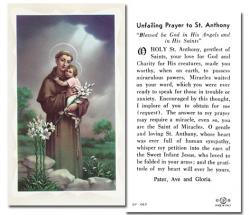  \"Unfailing Prayer to St. Anthony\" Prayer/Holy Card (Paper/100) 