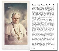  \"Prayer to Pope St. Pius X\" Prayer/Holy Card (Paper/100) 