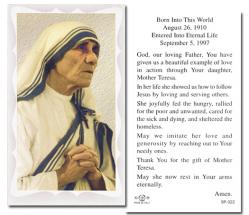  \"Mother Teresa\" Prayer/Holy Card (Paper/100) 